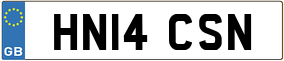 Trailer License Plate